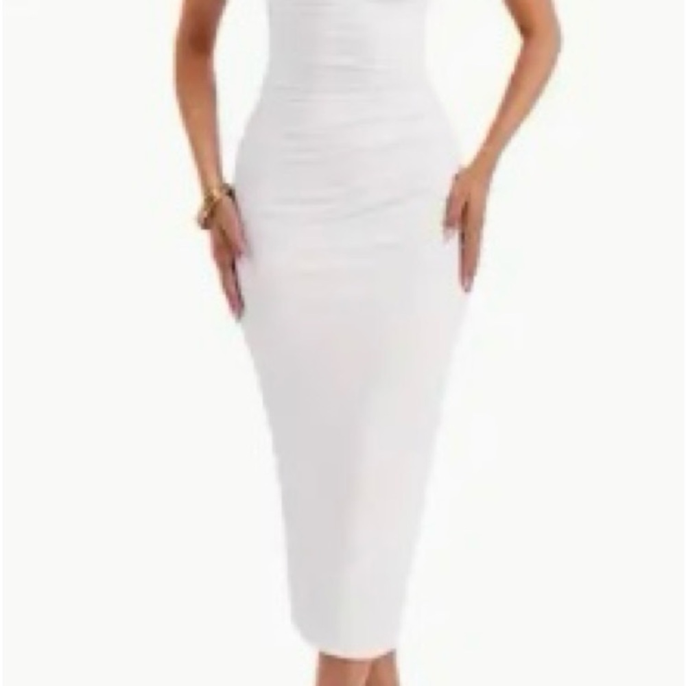 Elegant White Midi Dress